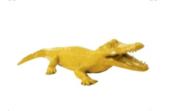 Sculpture en résine d'un Crocodile Jaune L-215cm