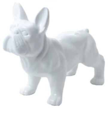 Statue en résine Bulldog Français Blanc - 45 cm