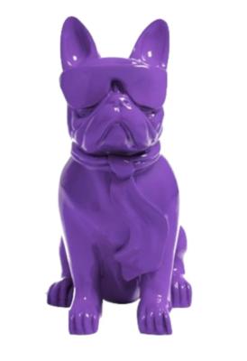 Statue en Résine Bulldog Français Karl Violet - 120cm