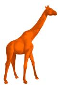 Sculpture en Résine d'une Girafe Orange - 340cm