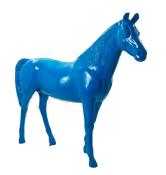 Sculpture Cheval coloré en Résine Bleu - 220cm