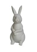 Sculpture Lapin design en résine Blanc - H 55cm