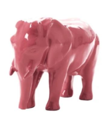 Sculpture en résine Éléphant Rose - 30cm