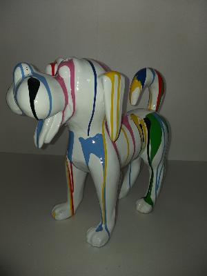 Statue en résine chien de cartoon L-42cm