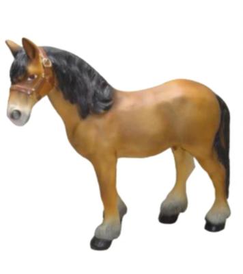 Statue Cheval Brun en résine - H 50cm