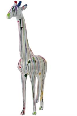  Sculpture en Résine Girafe Trash Blanc - 210cm