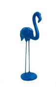 Sculpture Flamant Rose Design Bleu - H 120cm