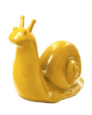 Statue en résine Escargot Jaune - L 110cm