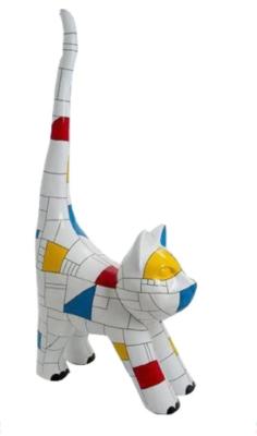 Sculpture En Résine Chat Mondrian XXL - 210cm