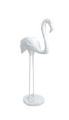 Sculpture Flamant Rose Design Blanc - H 120cm