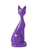 Statue En Résine Chat Assis Violet - 60cm