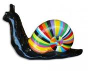 Statue en résine Escargot Multicolore - L 110cm