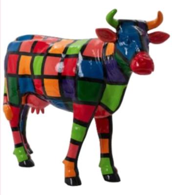 Statue en résine d'une Vache Puzzle - 140 cm