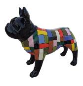 Statue en Résine Bulldog Français Puzzle - 90cm