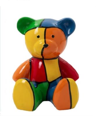 Statue en résine Ourson Puzzle - H 40cm