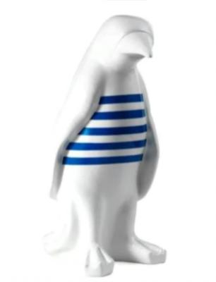 Statue en résine Pingouin Marinière - H 70cm