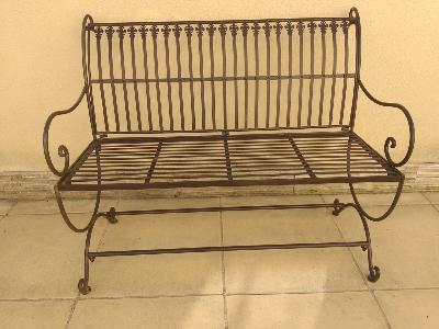 Banc Simple en Fer Forgé - 2 Places - PORT OFFERTE