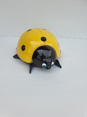 Statue Coccinelle Jaune et Noir - 35cm