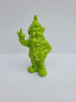 Statue en résine d’un Nain Fun Vert  - H 33 cm