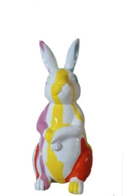 Sculpture Lapin design Trash B en resine H-55cm