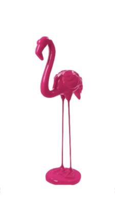 Sculpture Flamant Rose Design Rose - H 120cm