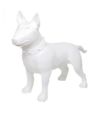 Statue en Résine Bull Terrier Blanc - 110cm